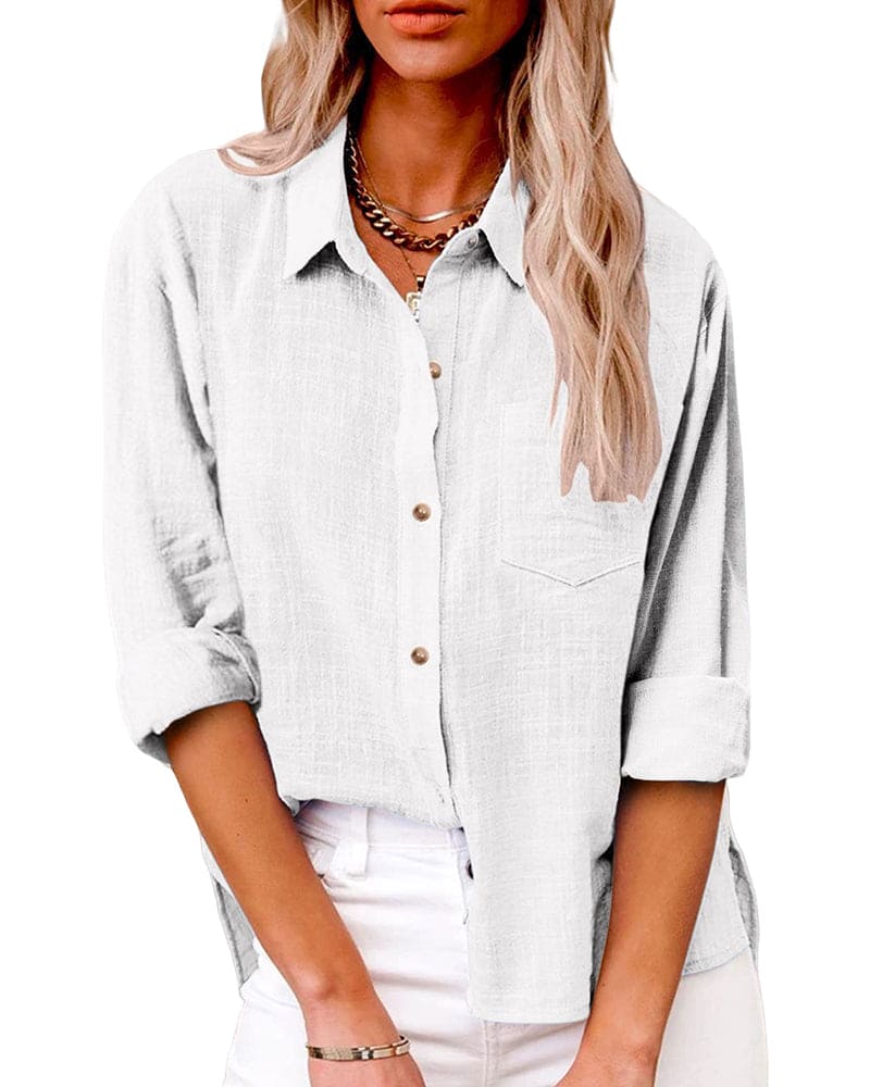 Wanda | Chic Long-Sleeved Button-Down Blouse