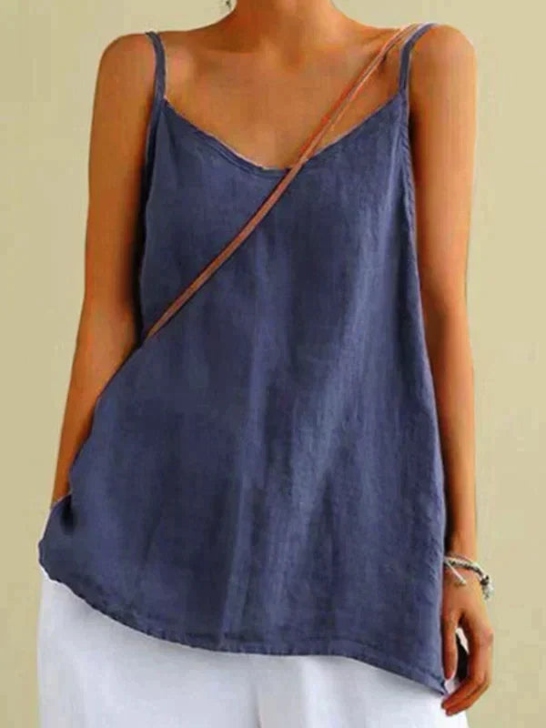 Whitney | Airy Linen Top For Hot Summer Days