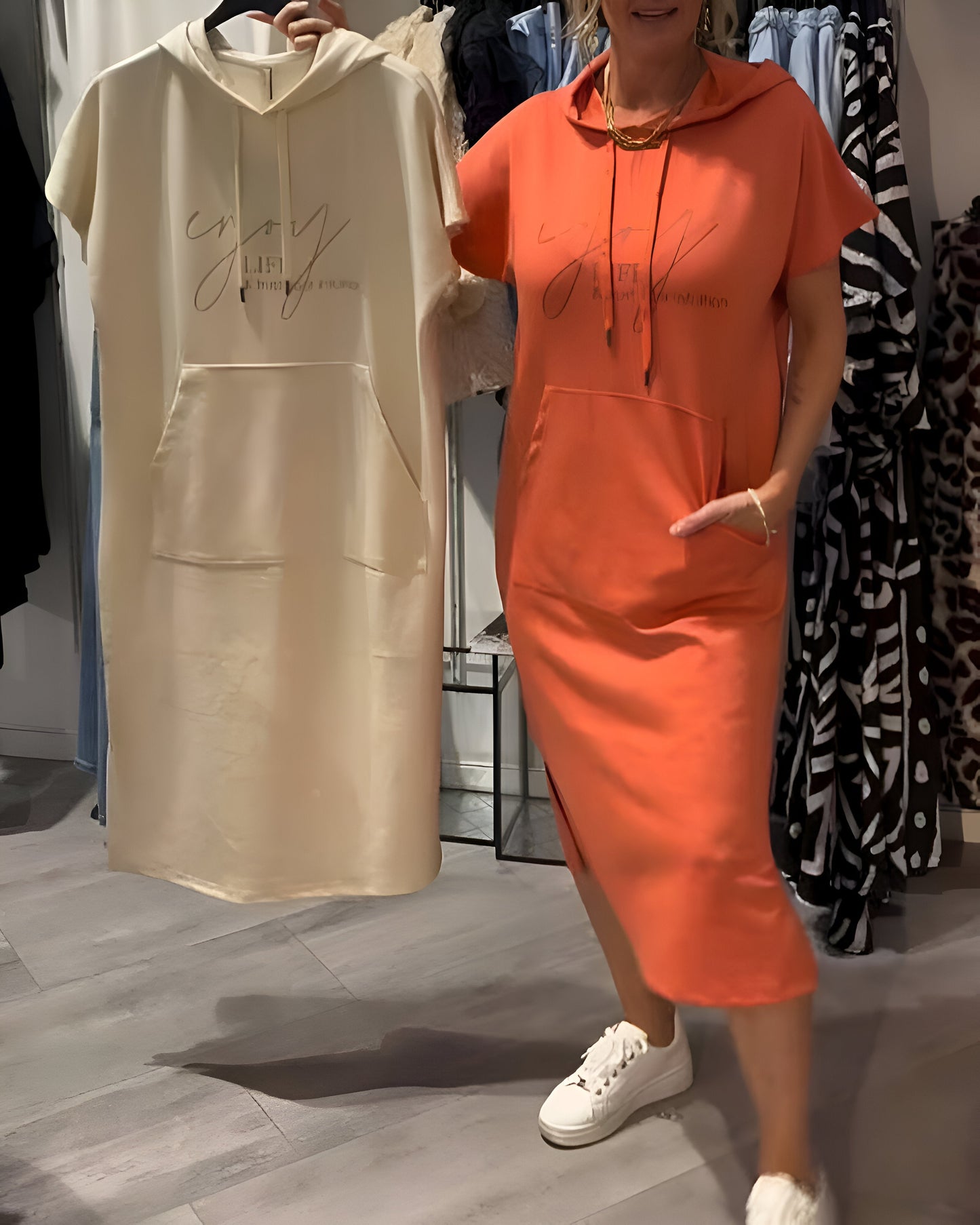 Tilda | Wrap dress with hood