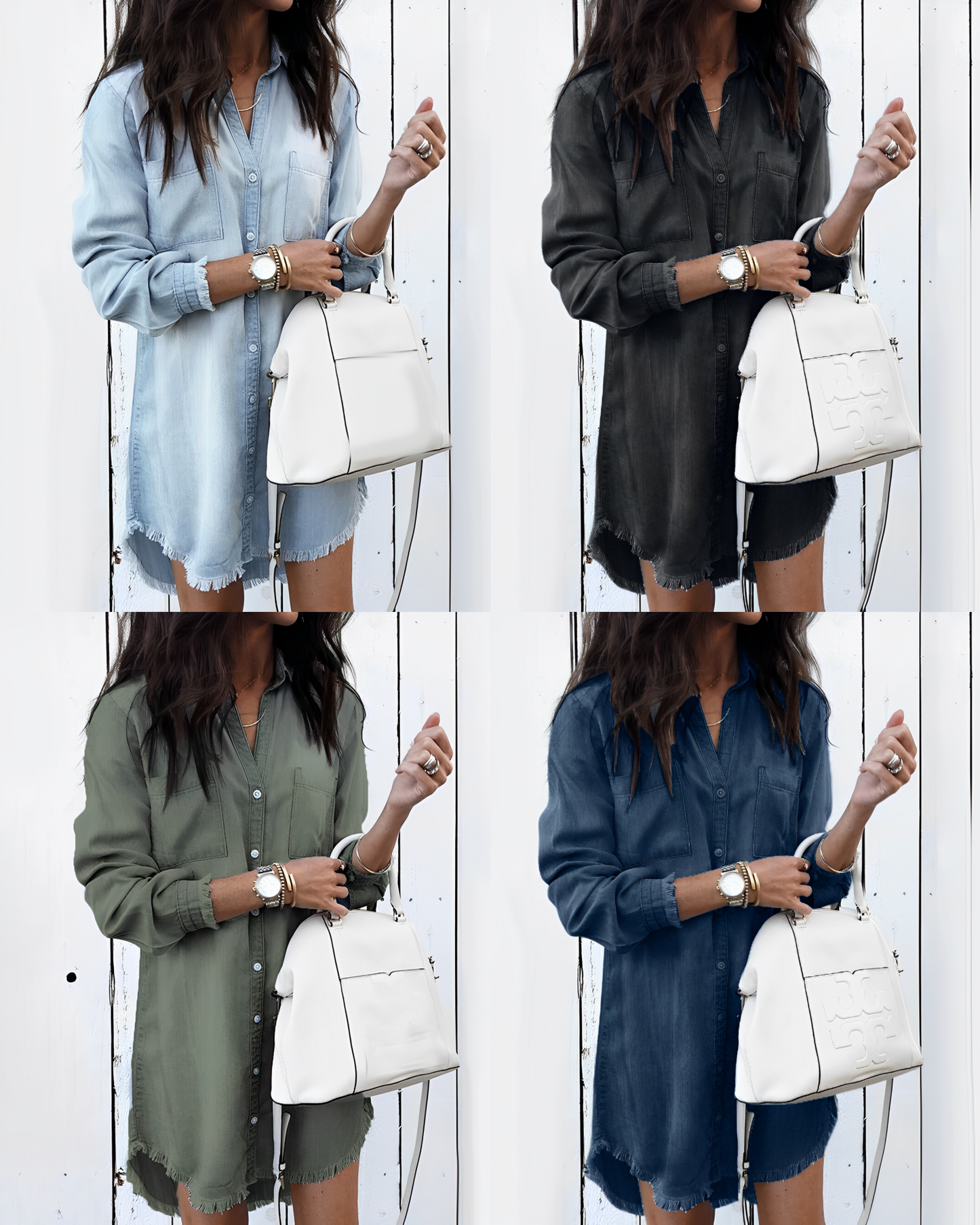 Tracey | Button-Down Denim Shirt