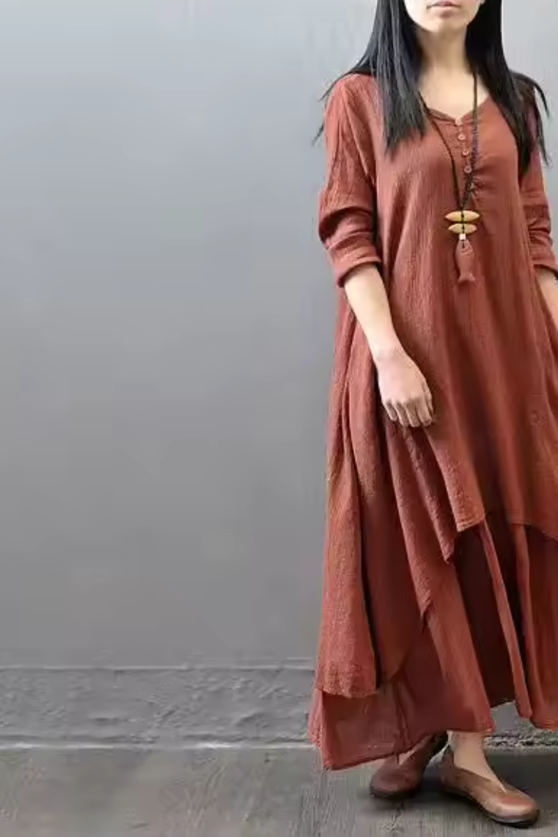 Tessa | Two fake linen dresses