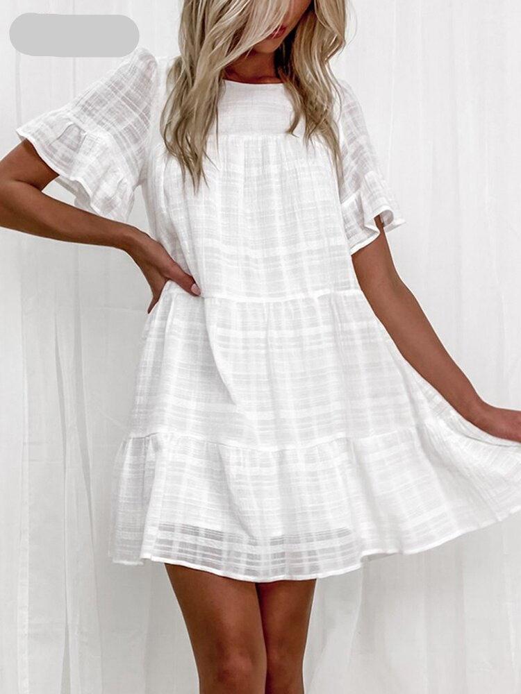 Xenia | Short summer dress in a casual style with short sleeves