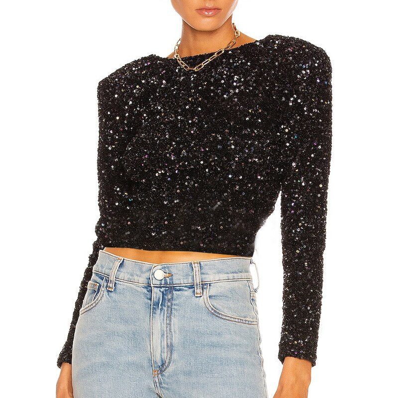 Tina | Glamorous Glitter Top For Women