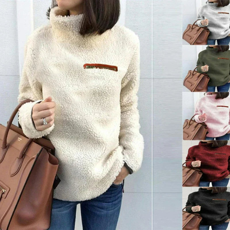 Vanessa | Long-sleeved roll-neck sweater for women