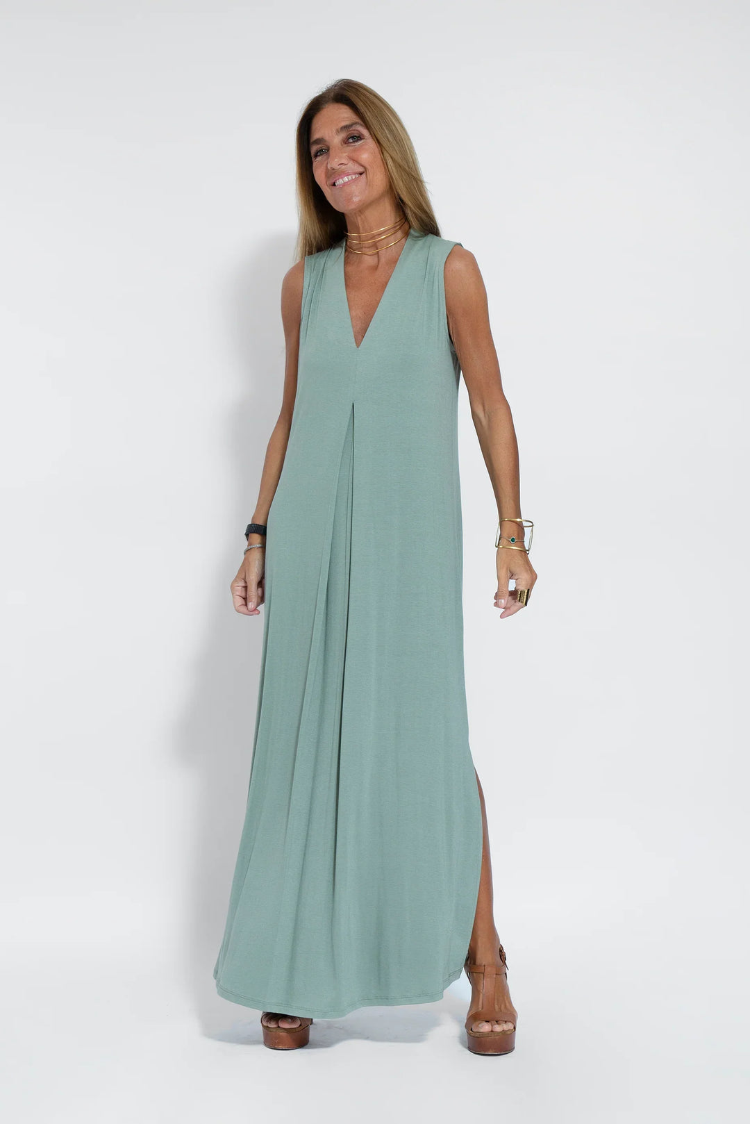 Wanda | Long Dress With V-Neck