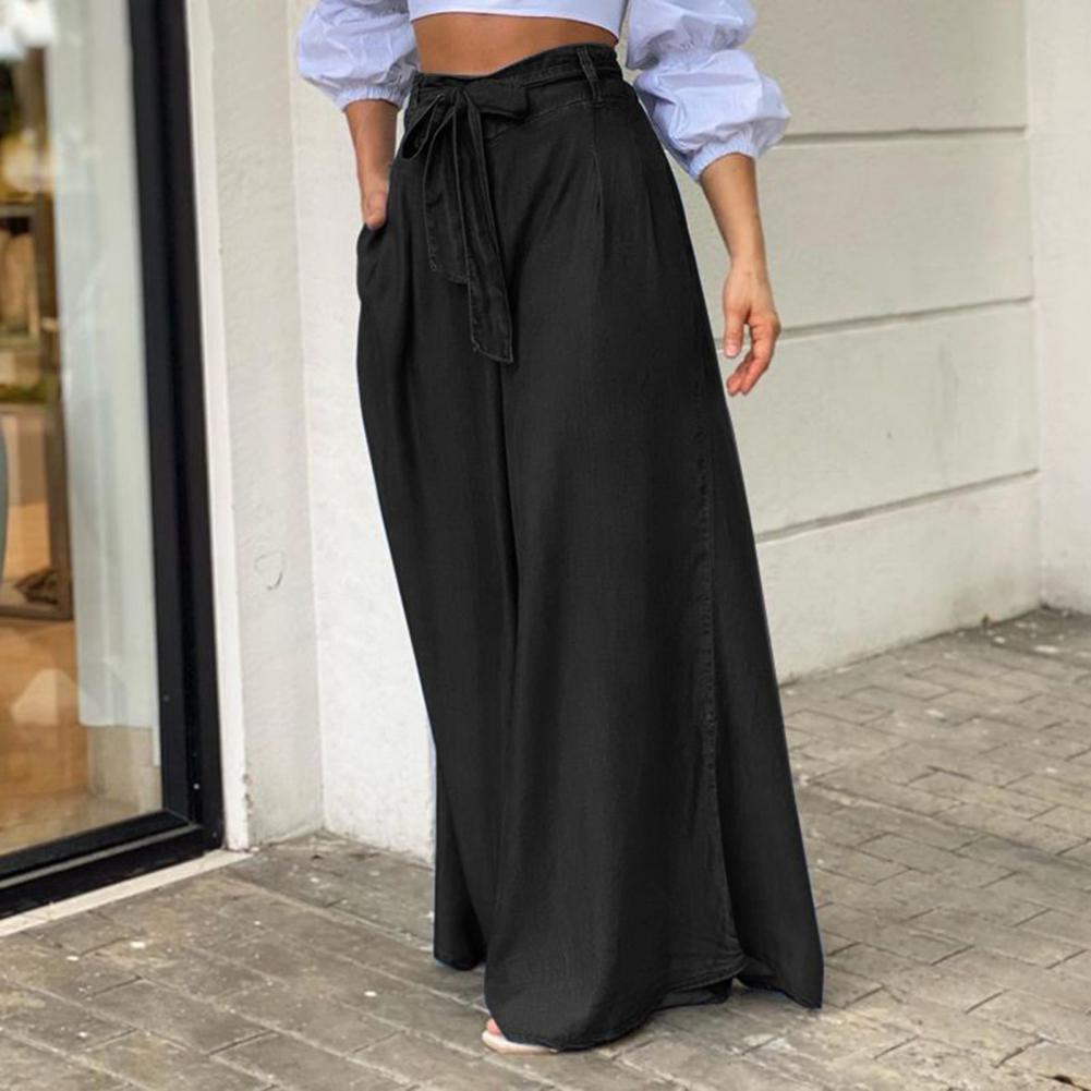 Adalyn | Plus Size Denim Wide Leg Summer Trousers