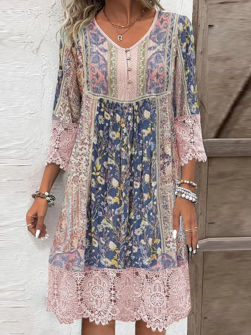 Theodora | Elegant Boho Dress Made Of High-Quality Cotton