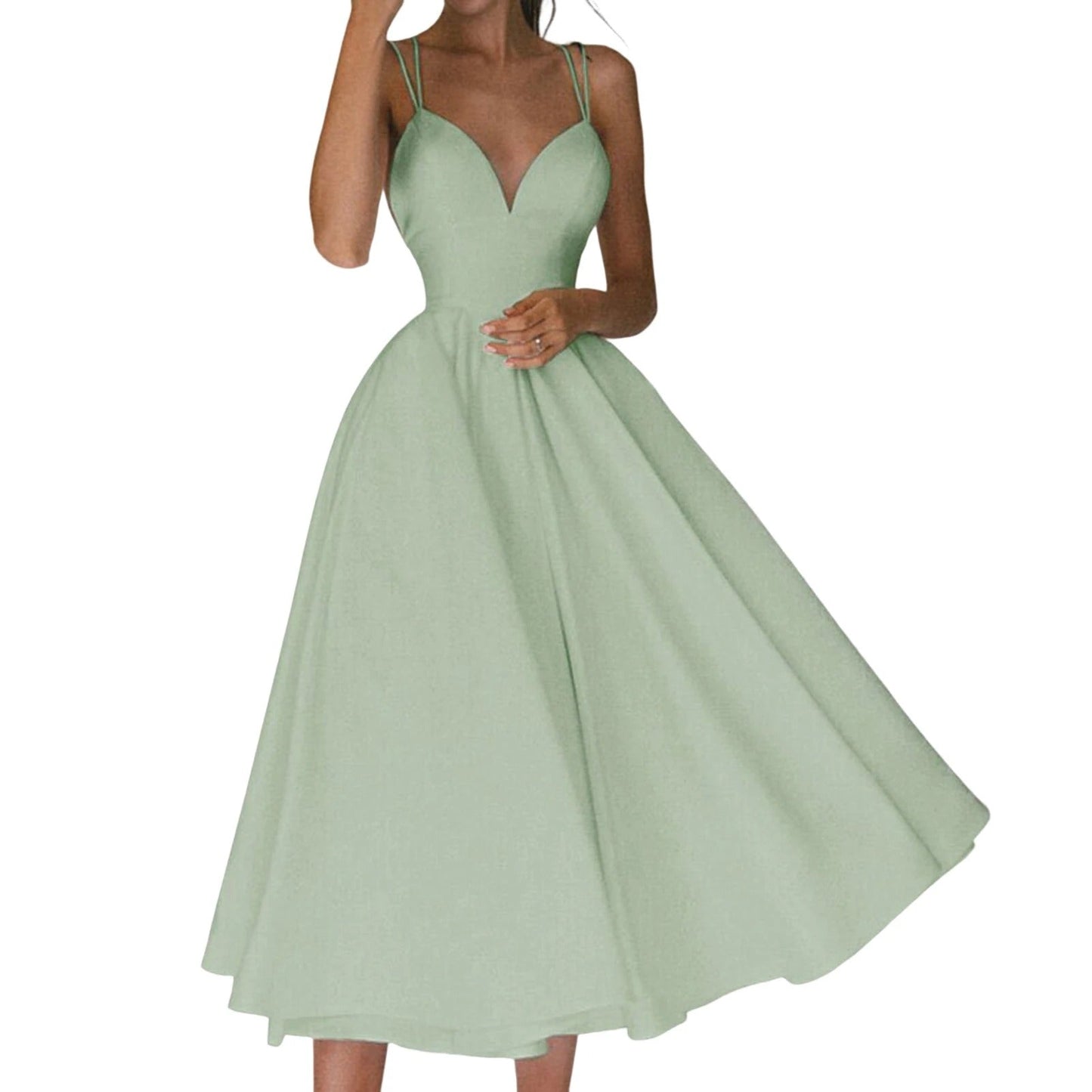 Thalía | Elegant V-Neck Party Dress