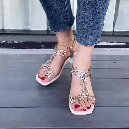 Vanesa| Crystal Bloom Sandals