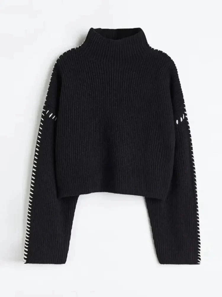 Tiffany | Black elegant sweater for women