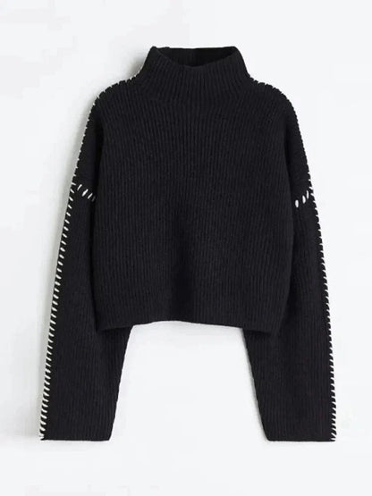 Tiffany | Black elegant sweater for women