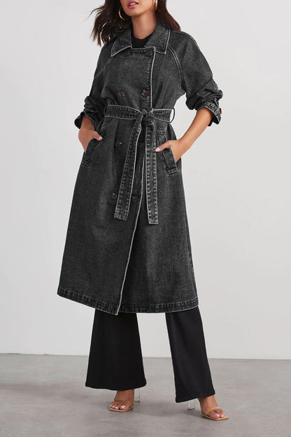 Ursula | Long denim coat for women