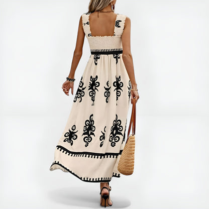Adela | Boho Charm Smocked Maxi Dress