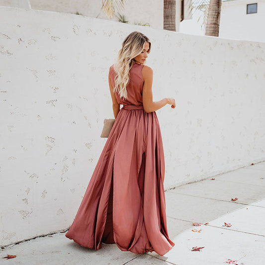Vivi | Exquisite Neck Sleeveless Long Fashion Dress