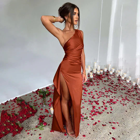 Vivienne | Elegant Satin-Maxi Dress