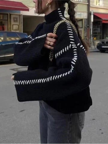 Tiffany | Black elegant sweater for women