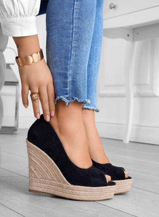 Wanda | Suede wedge espadrilles