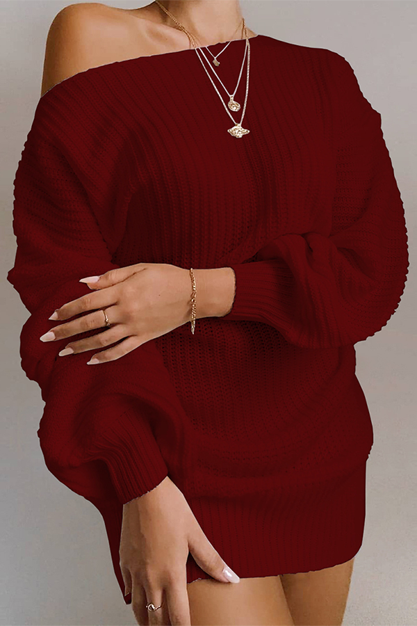 Violet | Casual off-the-shoulder knit dress for women