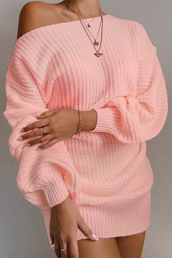 Violet | Casual off-the-shoulder knit dress for women
