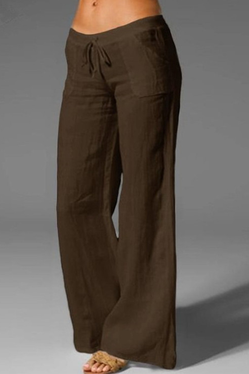 Vanesa | Casual plain loosefitting wideleg trousers (8 colors)