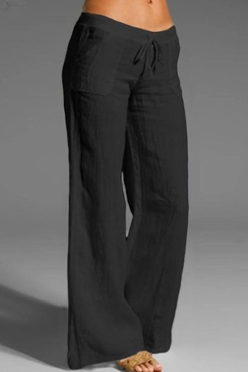 Vanesa | Casual plain loosefitting wideleg trousers (8 colors)