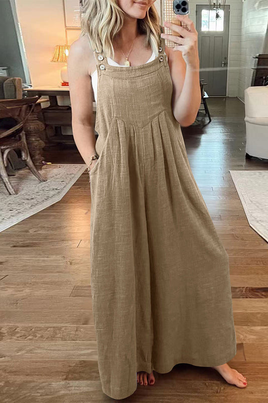 Veerle | Casualstreetsolidpochetcollarloosejumpsuits (10 colors)