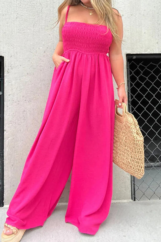 Theresa | Simplicity Solid Pocket Collar Loose Jumpsuits (6 Colors)