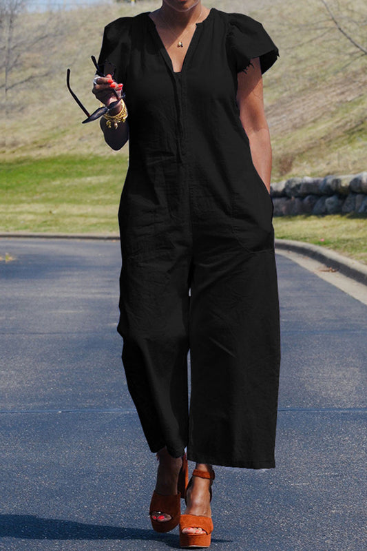 Wilhelmina | casualsolidpatchworkbaginneckregularjumpsuits