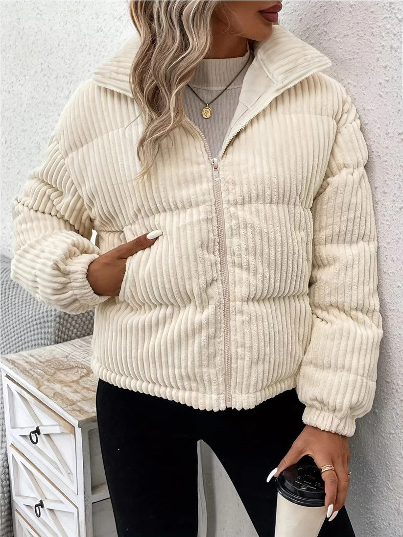 Acacia | Elegant beige puffer jacket
