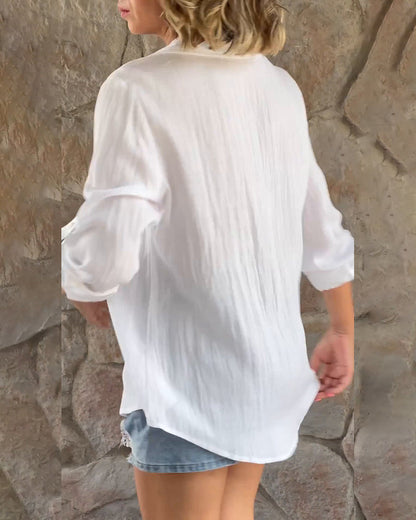 Vesta | Simple Blouse With A V-Neck