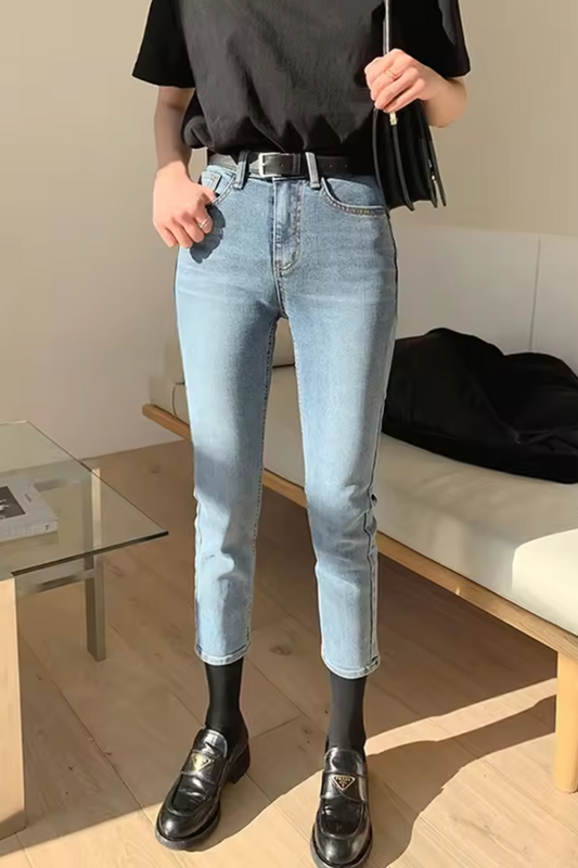 Vajèn | Women's High Elastic Straight Leg Jeans