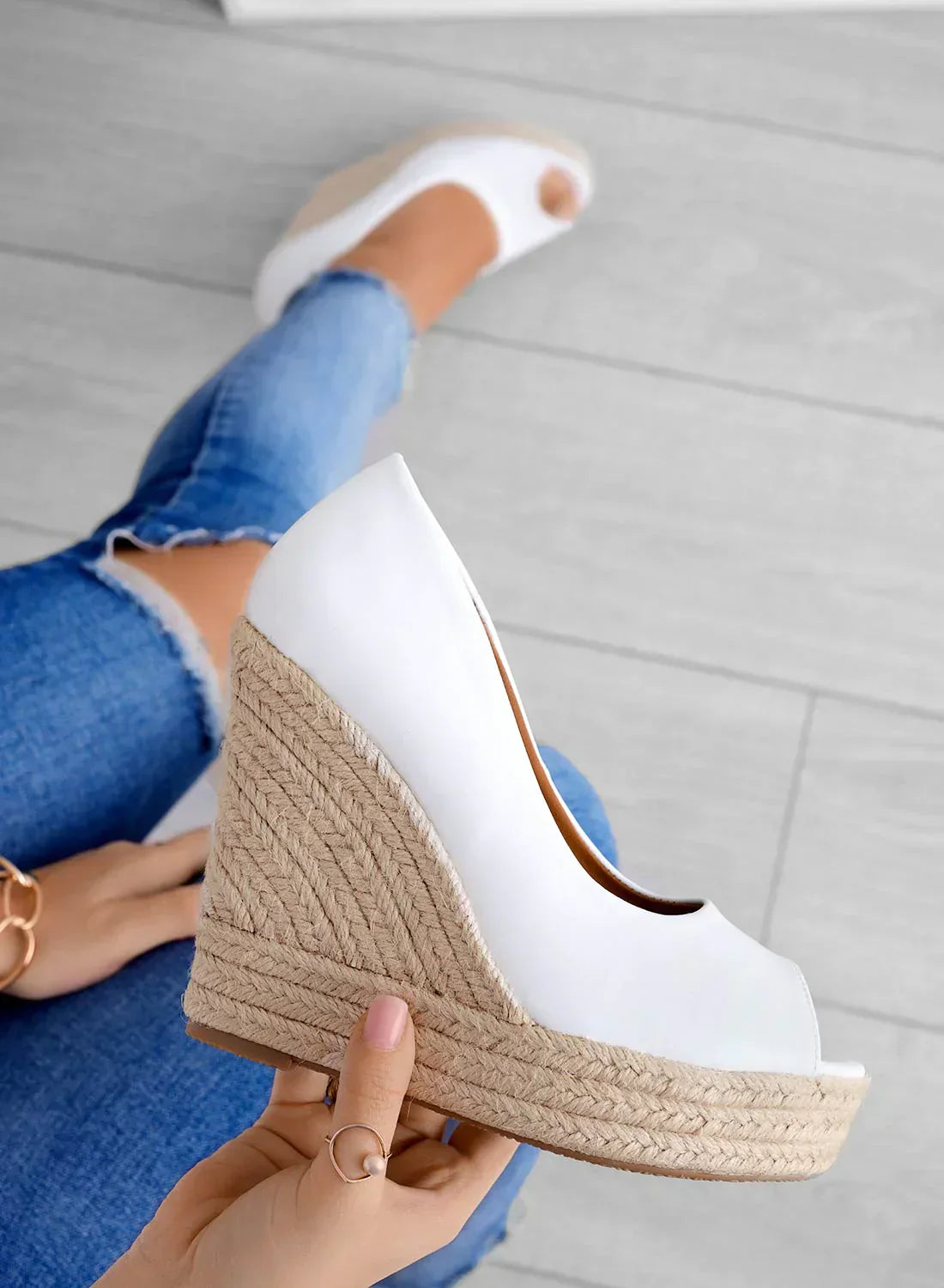 Wanda | Suede wedge espadrilles