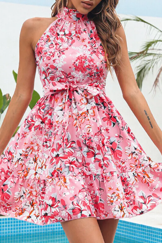 Whitney | Women's Floral Halter Dress