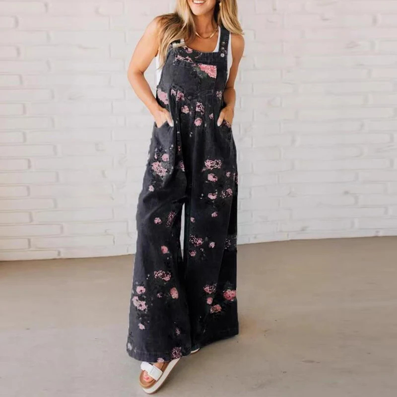 Xara | Relaxed Cotton Floral Jumpsuit