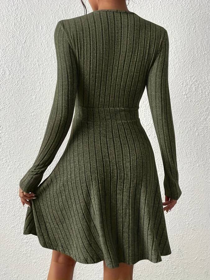 Violeta | Women'S Knitted Dress With V-Neck