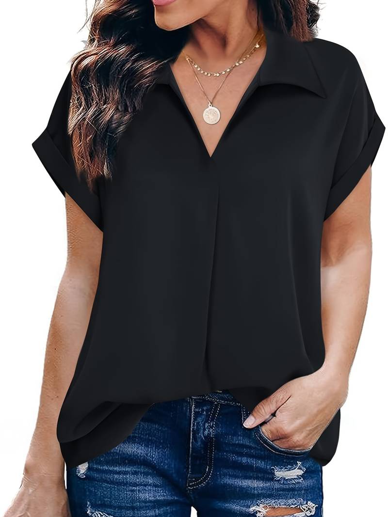Verónica | Casual Summer Shirt With Turn-Down Collar For Women