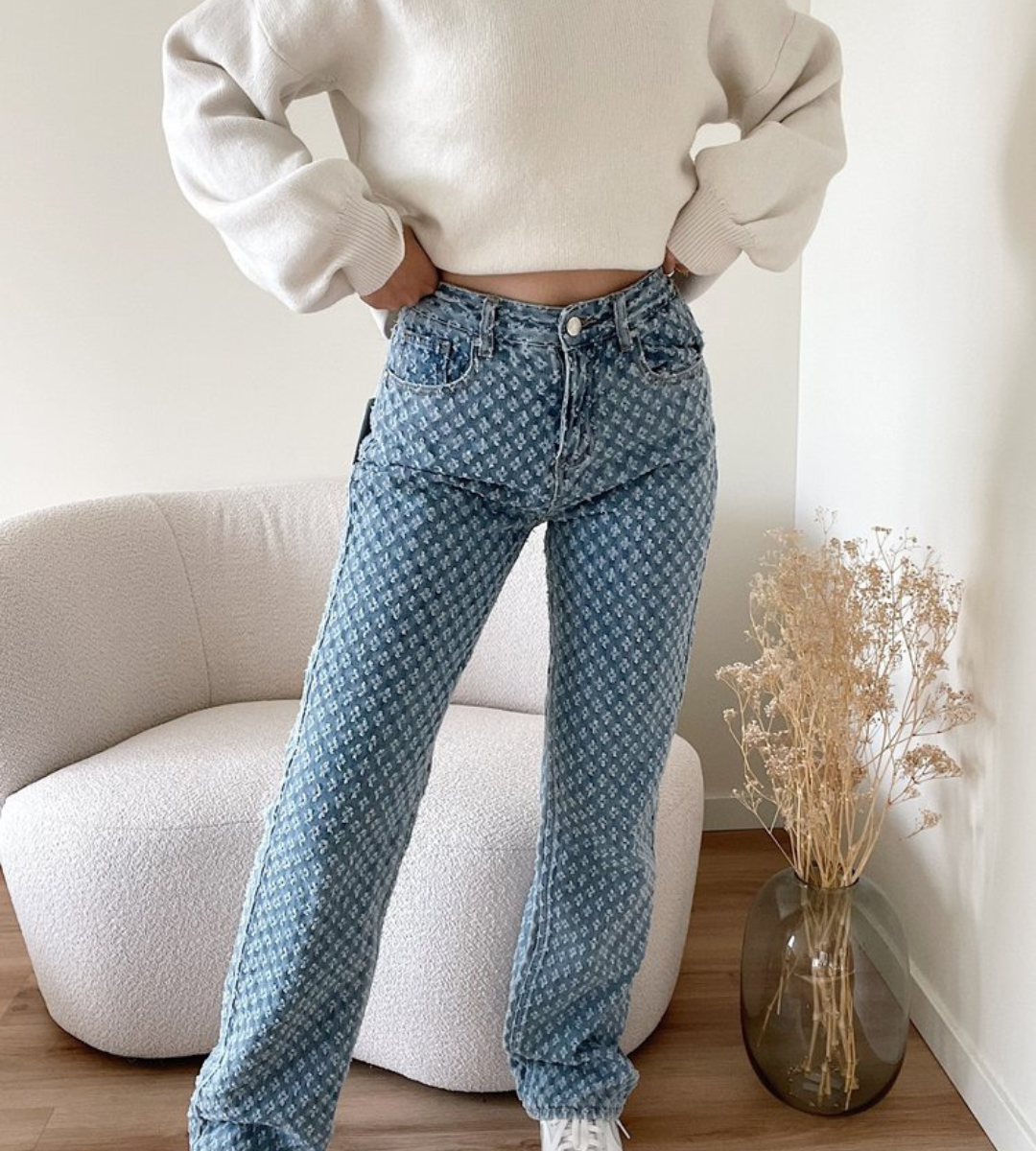 Tiffany | Stylish Jeans With A Diamond Pattern
