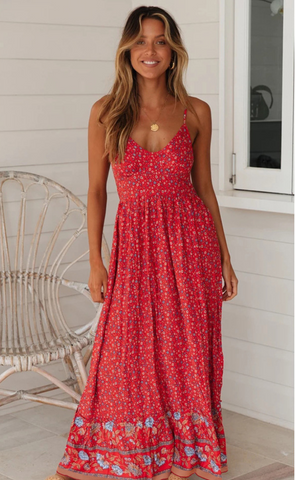 Valeria | Bohemian strapless dress
