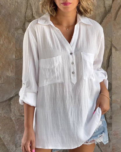 Vesta | Simple Blouse With A V-Neck