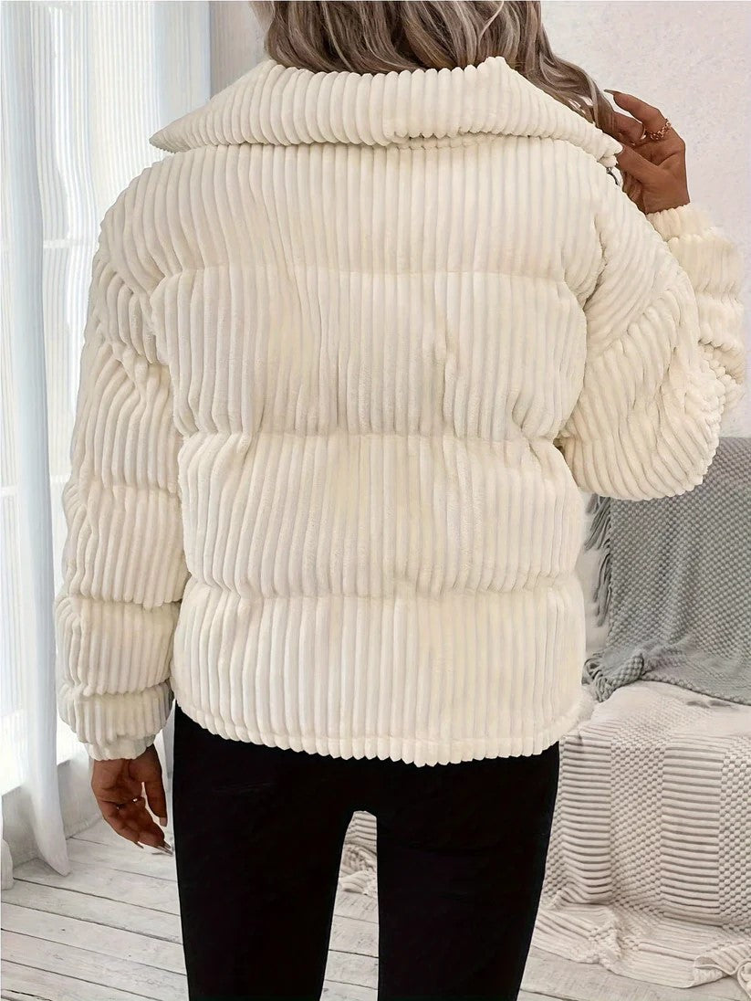 Acacia | Elegant beige puffer jacket