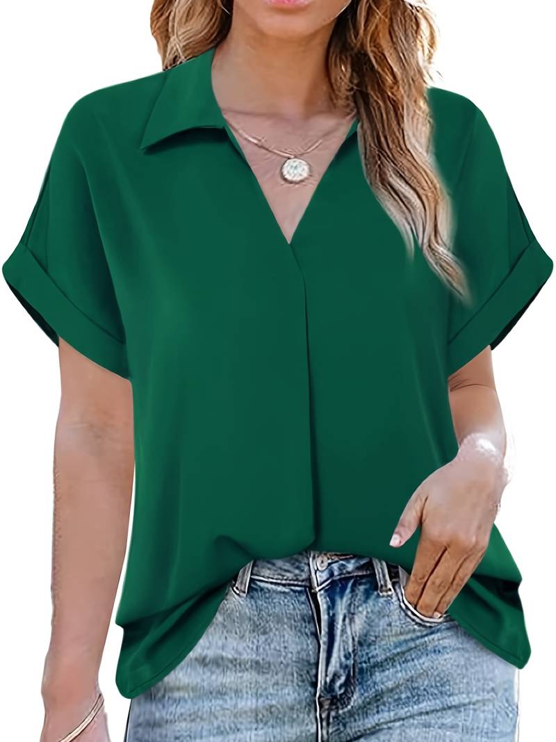 Verónica | Casual Summer Shirt With Turn-Down Collar For Women