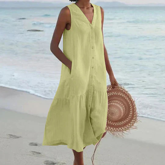 Vanesa | Elegant Women'S Linen Dress