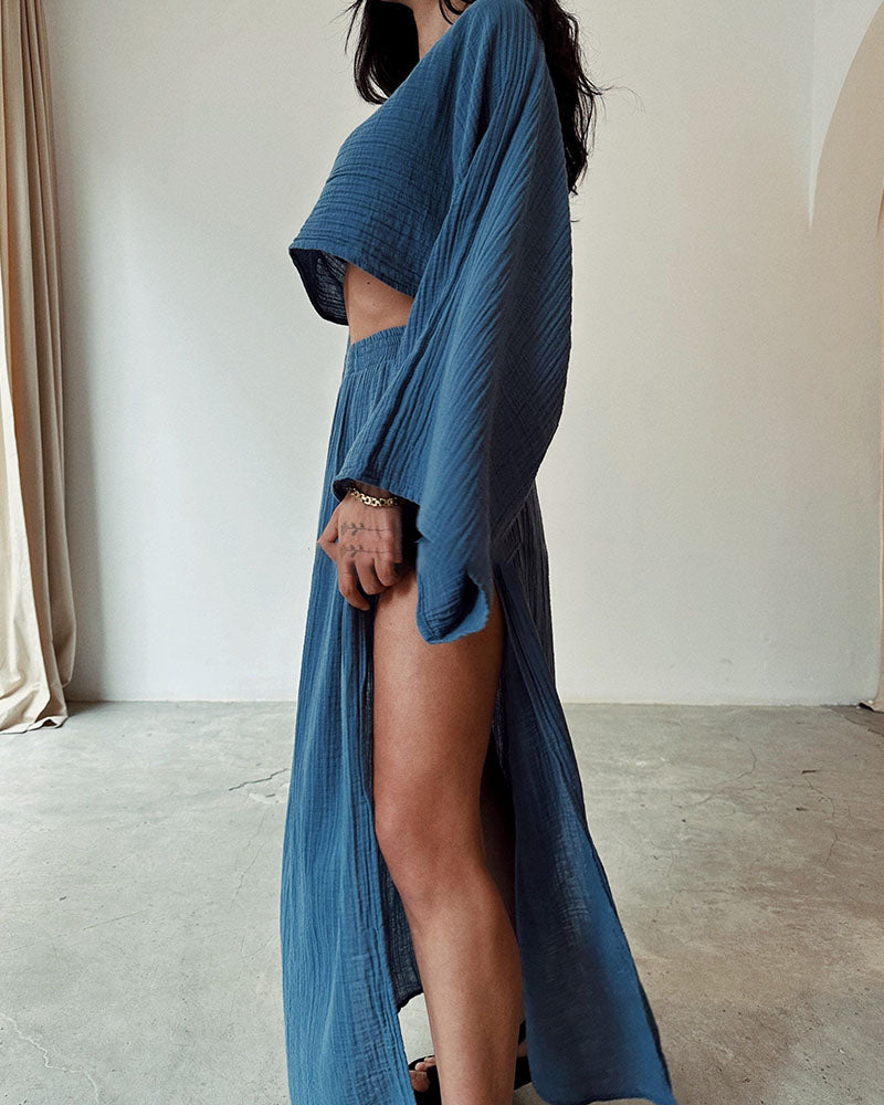 Uma | Two-Piece Set Flowy Split In