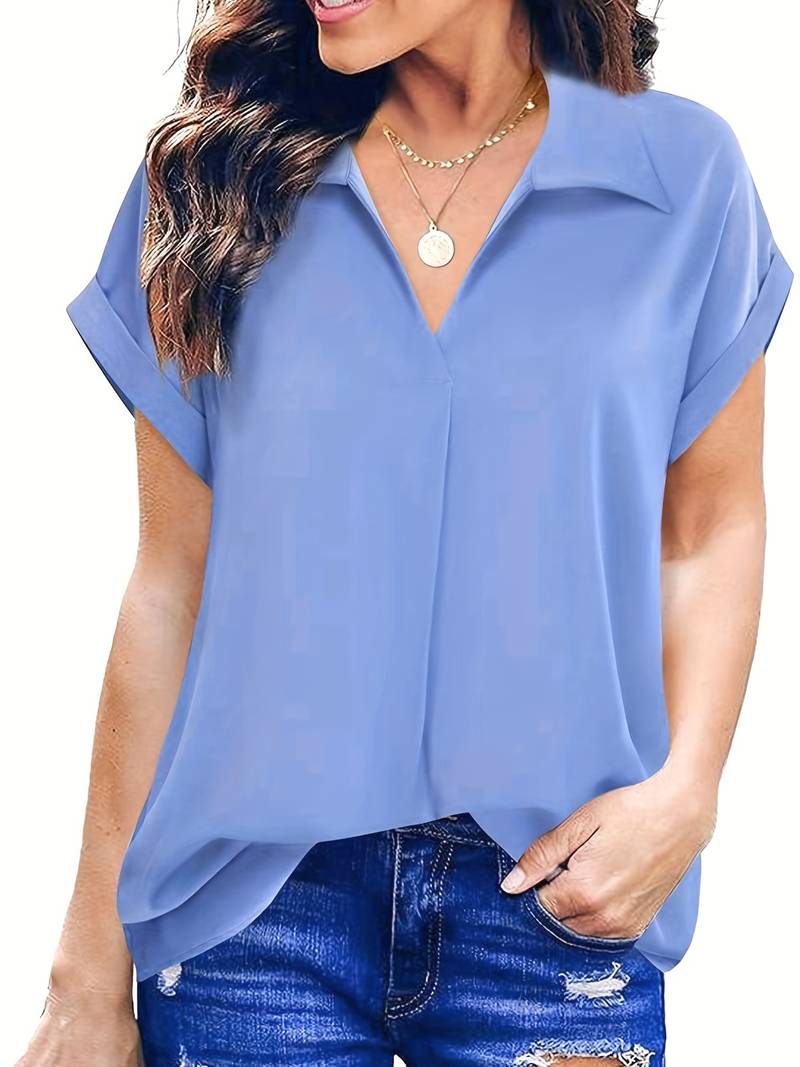 Verónica | Casual Summer Shirt With Turn-Down Collar For Women