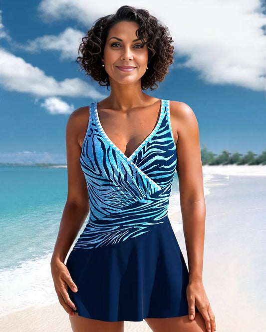Wanda | Modern Sleeveless Swimwear In Fresh Blue