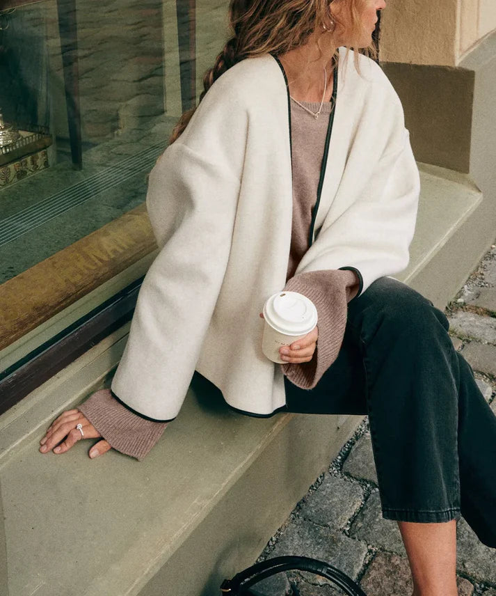 Violet | Style Short Coat with Scarf