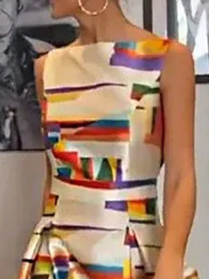 Vanessa| Geometric Maxi Dress