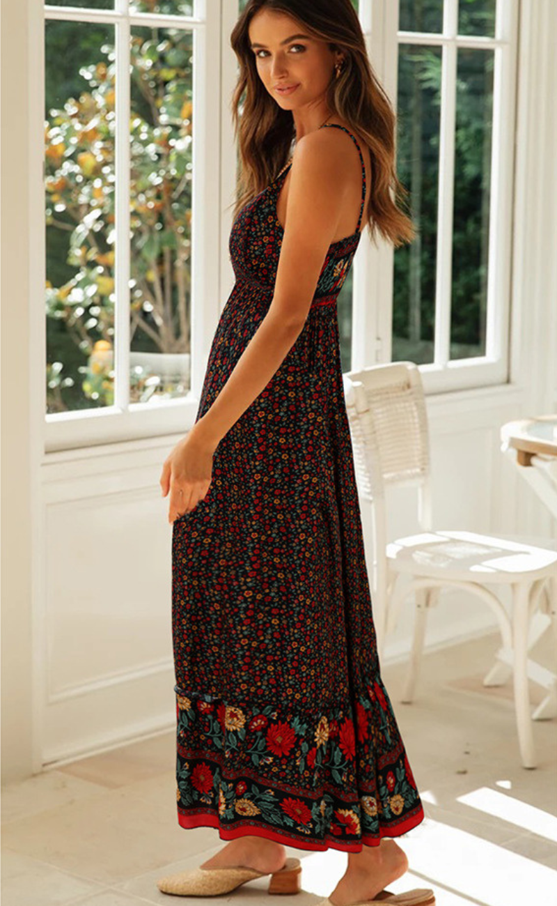 Valeria | Bohemian strapless dress