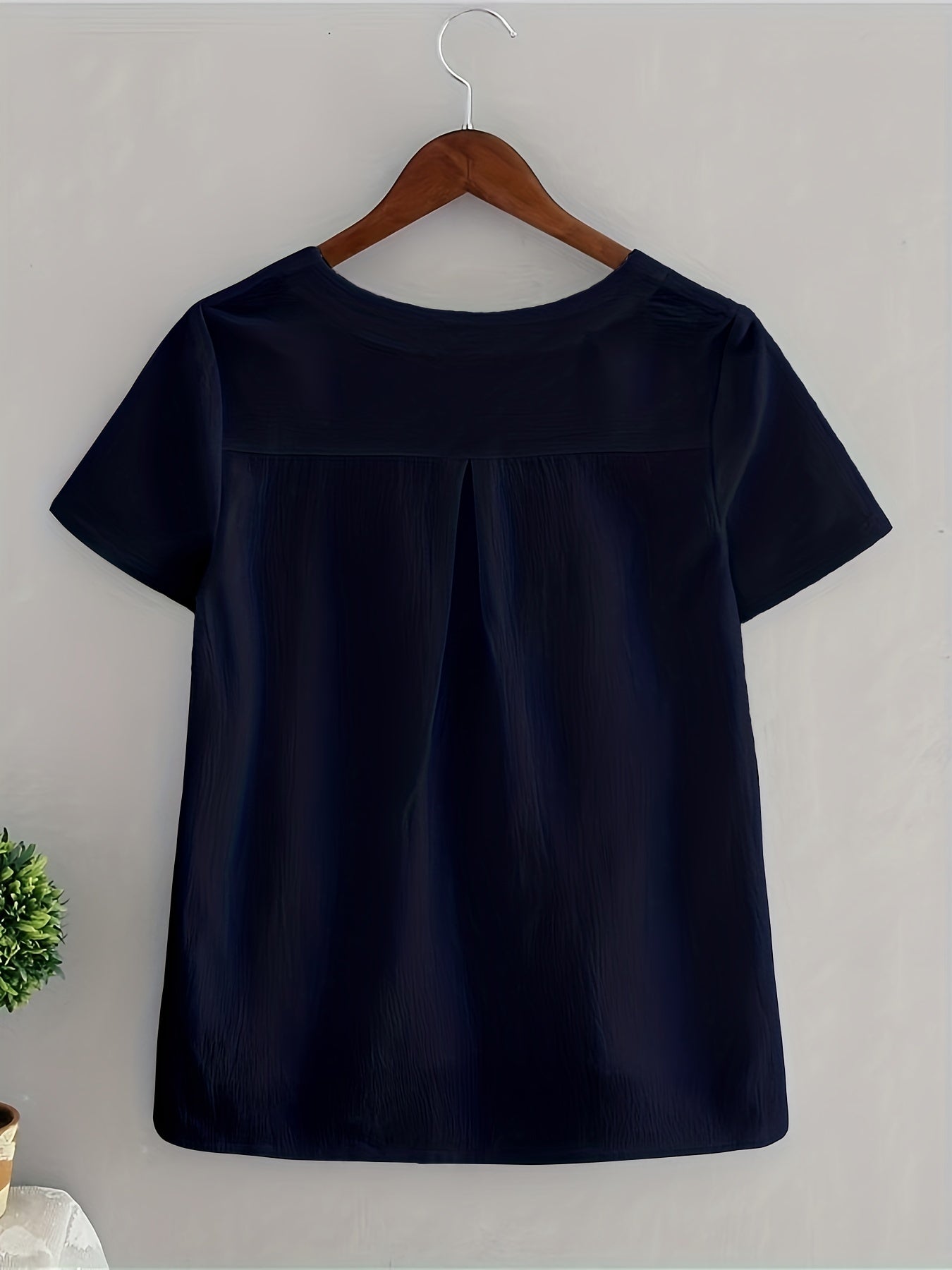 Acacia | Women'S White V-Neck Linen Blouse