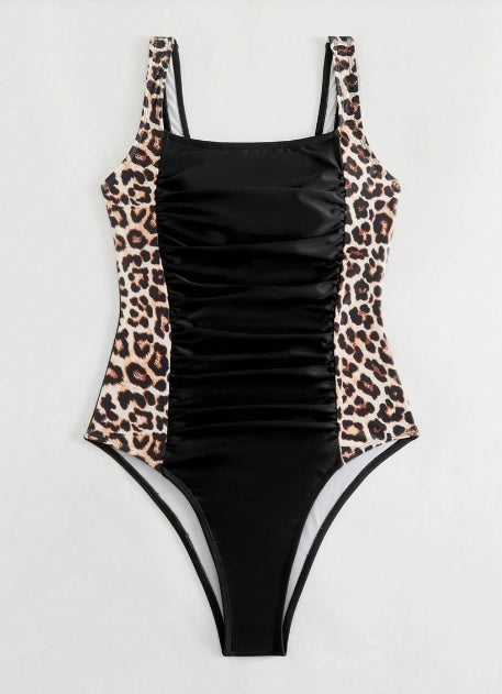 Teresa | Swimsuit With Leopard Print Side Details